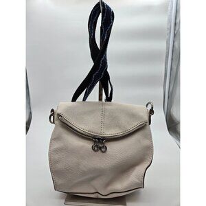 the sak Deena Leather Cream Zip Flap Crossbody w/Camera Strap